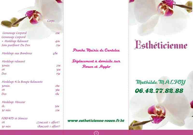 estheticienne, domicile, canteleu